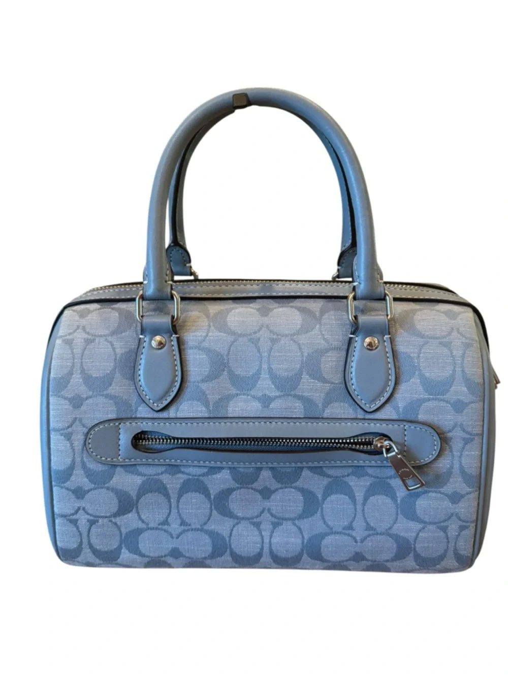 Coach - 2023 Rowan Satchel - Signature Chambray - BEAUTIFUL No Call Outs
